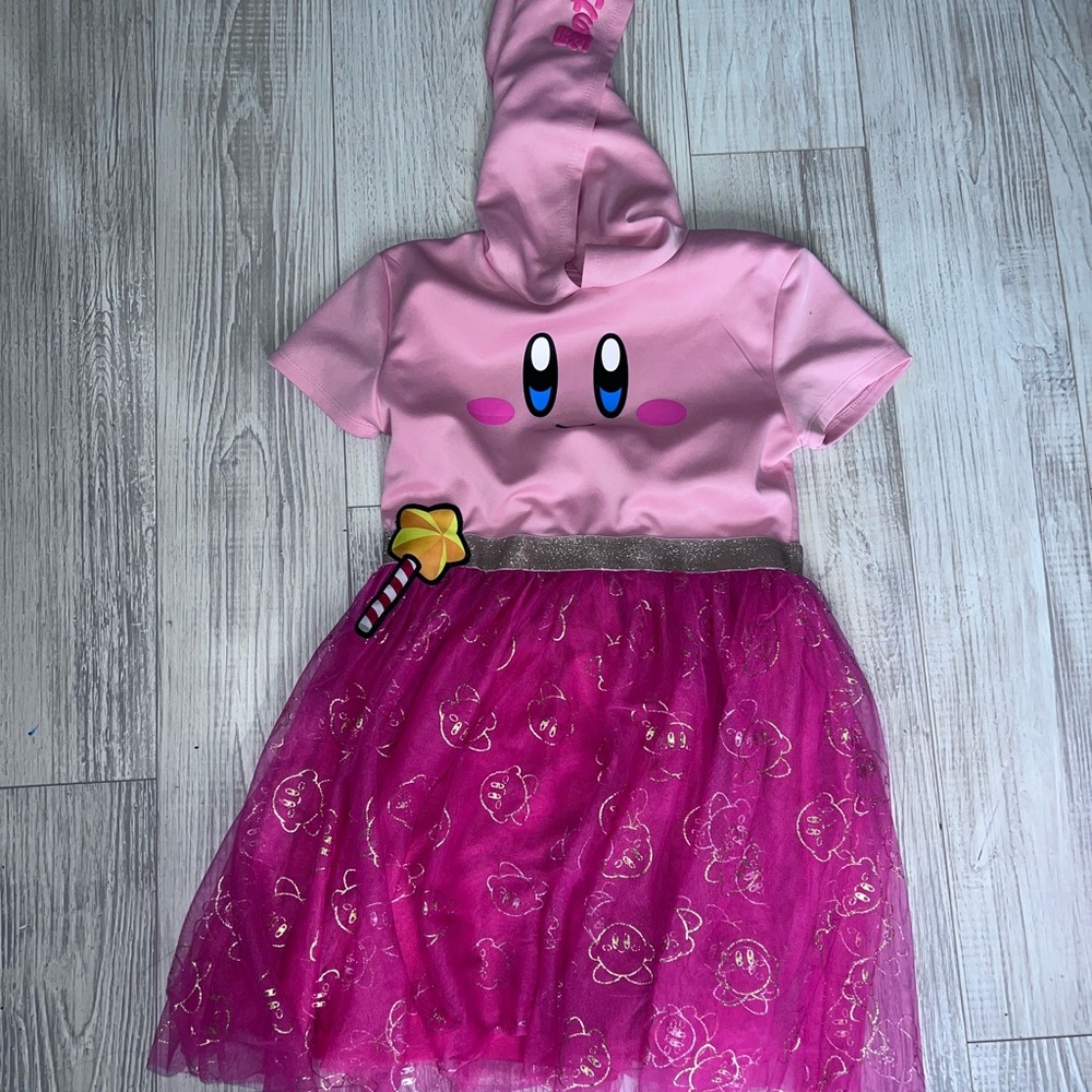 Nintendo Pink and Gold Casual Dress with Sparkly Tulle Skirt